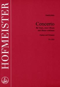 Concerto für Horn, 2 Oboen und Basso Continuo 