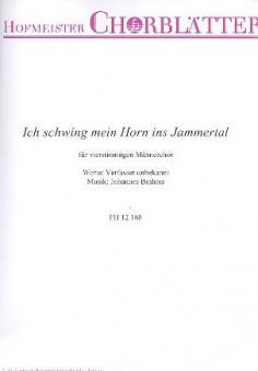 Ich schwing mein Horn ins Jammertal 