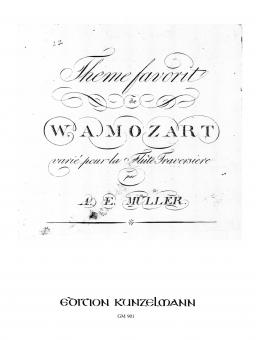 Thême favorit de Mozart varié 