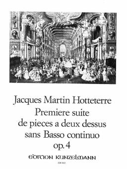 Premiere suite de pieces a deux dessus sans Basso continuo op. 4 