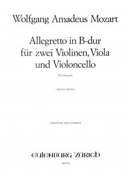 Allegretto in B flat major, K 68 