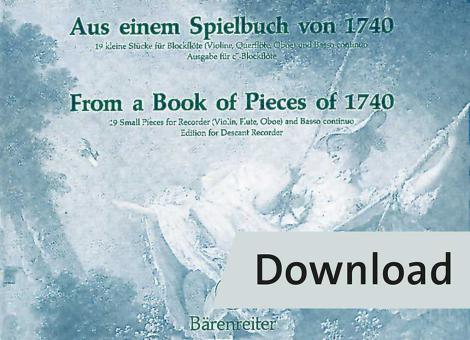 Extrait d'un livret de jeu de 1740 Download