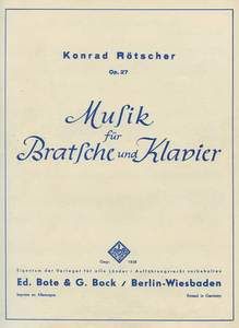Music For Viola And Piano op. 27 