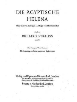 The Egyptian Helen Op. 75 