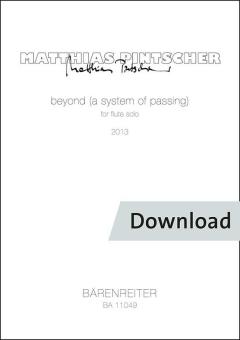 Beyond (un système de passage) pour flûte solo (2013) Download