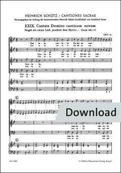 Cantate domino canticum novum No. 29 SWV 81 Download