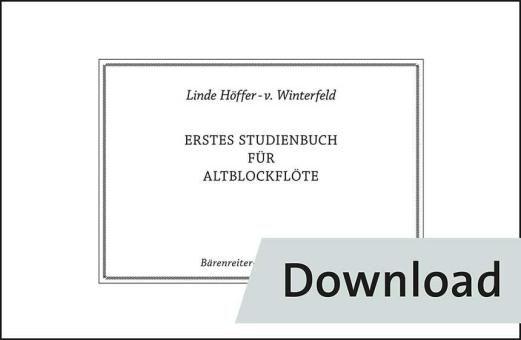 Premier livre d'étude pour flûte à bec alto 