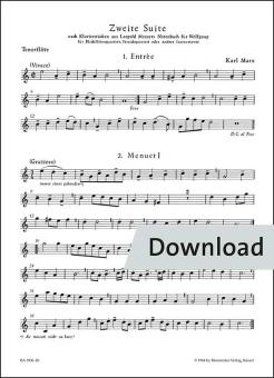 Deuxième suite basée sur des danses tirées du livre de musique de Leopold Mozart pour Wolfgang 