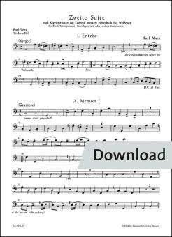 Deuxième suite basée sur des danses tirées du livre de musique de Leopold Mozart pour Wolfgang 