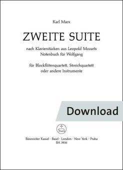 Deuxième suite basée sur des danses tirées du livre de musique de Leopold Mozart pour Wolfgang 