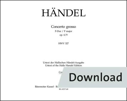 Concerto grosso en fa majeur. 6/9 HWV 327 Download