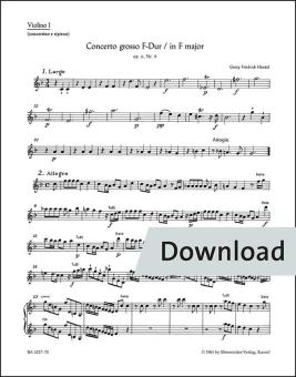 Concerto grosso en fa majeur. 6/9 HWV 327 Download