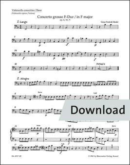 Concerto grosso en fa majeur. 6/9 HWV 327 Download