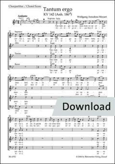 Tantum ergo KV 142 (Annexe 186d) Download