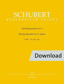 Quatuor à cordes en sol majeur. Publier. 161 D 887 Download
