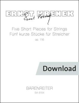 5 courts morceaux pour cordes OP. 116 