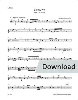 Concerto en sol mineur, op. 4/1 HWV 289 Download