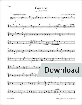 Concerto en sol mineur, op. 4/1 HWV 289 Download