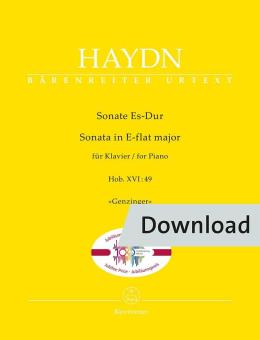 Sonate en mi bémol majeur Hob. XVI :49 < Genzinger > Download