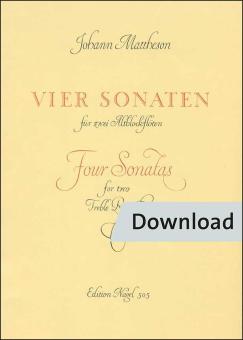 4 Sonates pour deux flûtes à bec Download