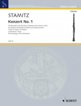 Konzert Nr. 1 F-Dur für Klarinette (C oder B) und Streicher; 2 Oboen und 2 Hörner ad lib. Standard