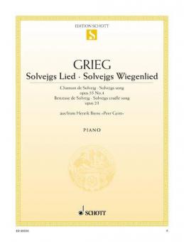 Chanson de Solvejg - Berceuse de Solvejg op. 55/4 and op. 23 Standard