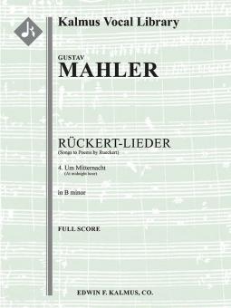 Songs to Poems by Rueckert No. 4 "Um Mitternacht" high voice (B minor, transposed) 