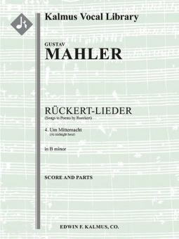 Songs to Poems by Rueckert No. 4 "Um Mitternacht" high voice (B minor, transposed) 