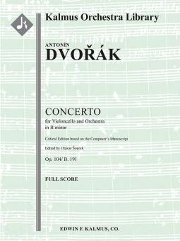Concerto for Cello in B minor op. 104/B. 191 