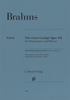 4 Chansons sérieuses op. 121 