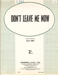 Don't Leave Me Now 