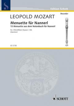 Menuets pour Nannerl Standard
