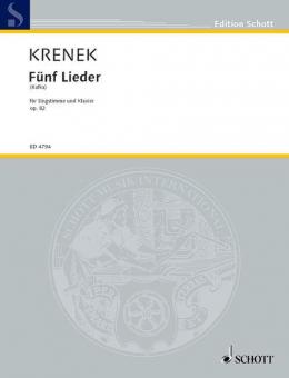 Fünf Lieder nach Kafka op. 82 Standard