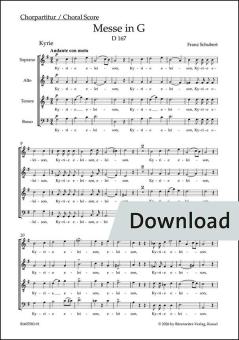 Messe en sol majeur D 167 Download