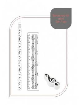 Stationery kit mini: sheet music white 