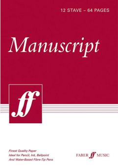 64-page A4 Manuscript Spiralbound Book, 12-stave 