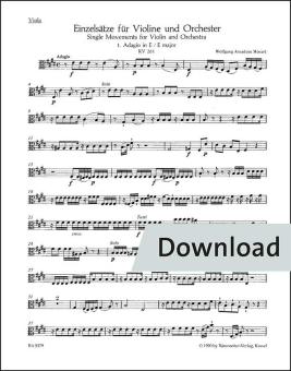Einzelsätze für Violine und Orchester KV 261, 269 (261a), 373 Download