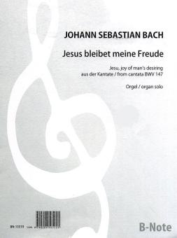 Jésus que ma joie demeure' de la cantate BWV 147 pour orgue seul 