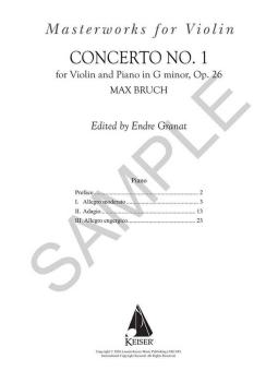Concerto No. 1 in G Minor op. 26 