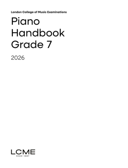 LCME Piano Handbook 2026: Grade 7 