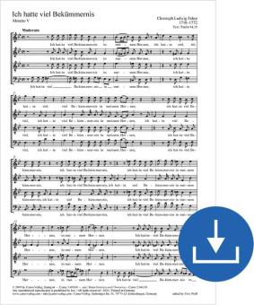 Ich hatte viel Bekümmernis Download
