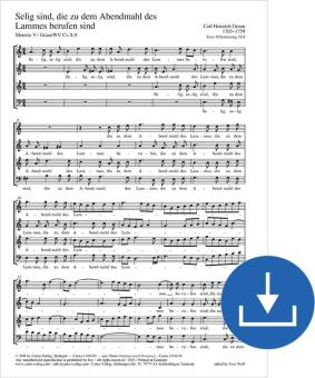 Selig sind, die zu dem Abendmahl des Lammes berufen sind Download