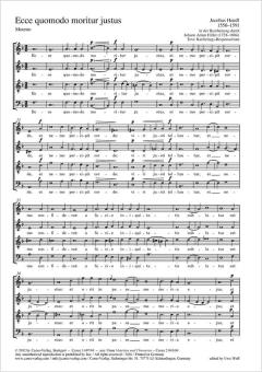 Ecce quomodo moritur justus Standard