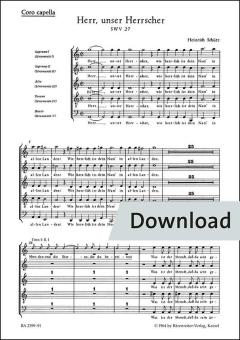 Herr, unser Herrscher SWV 27 Capell-Chor SSATB Download