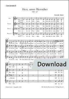 Herr, unser Herrscher SWV 27 Favoritchor 1 SATB Download