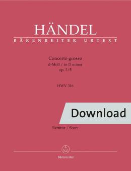 Concerto grosso d-Moll op. 3/5 HWV 316 Download