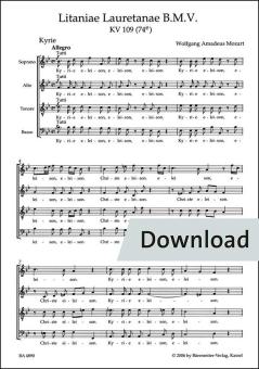 Litaniae Lauretanae B-Dur KV 109 (74e) Download
