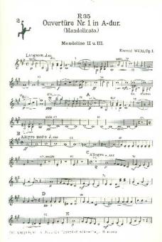 Ouvertüre A-Dur Nr. 1 op. 1 