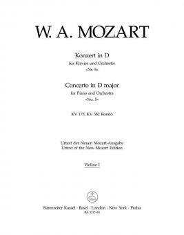 Concerto No. 5 en ré majeur KV 175, KV 382 