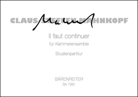 il faut continuer 